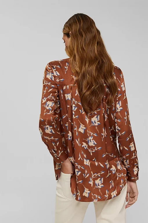 Esprit Satin Blouse Terracotta