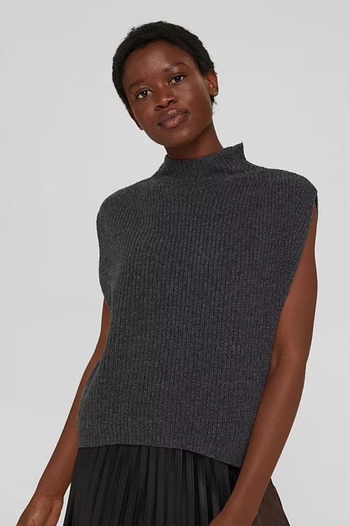 Esprit Wool Vest Gunmetal