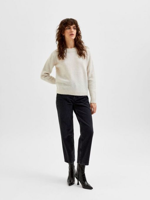 Selected Femme Sia Knit Snow White