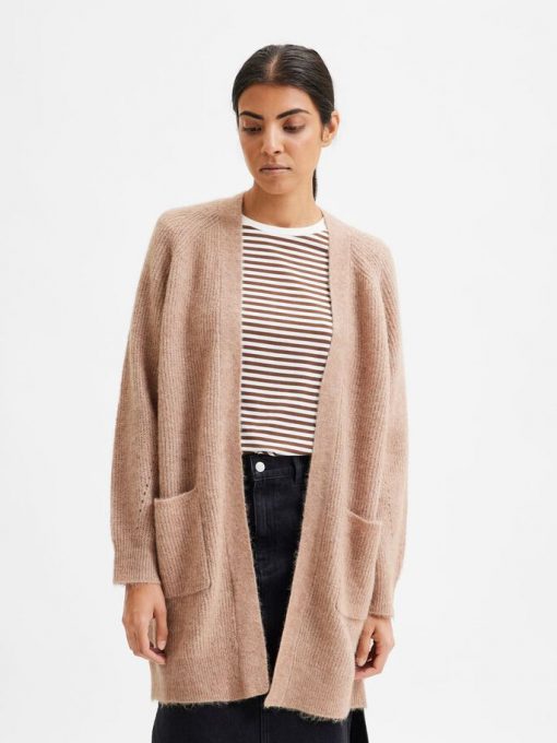 Selected Femme Lulu Long Cardigan Amphora