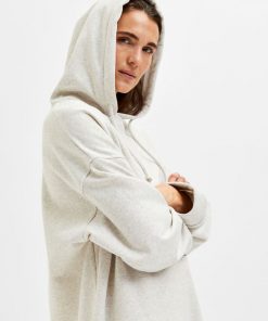 Selected Femme Liesel Oversized Sweat Hoodie Sand