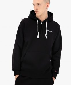 Champion black half zip best sale