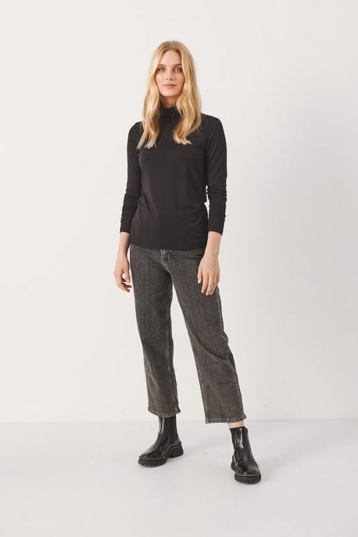 Part Two Efinas Rollneck T-shirt Black