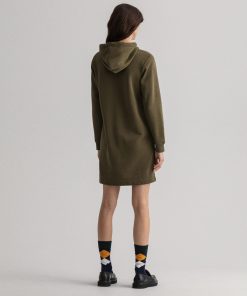 Gant Woman Archive Shield Hoodie Dress Racing Green