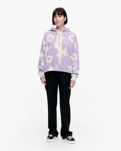 Marimekko Niittyhopea Unikko Hoodie Lilac