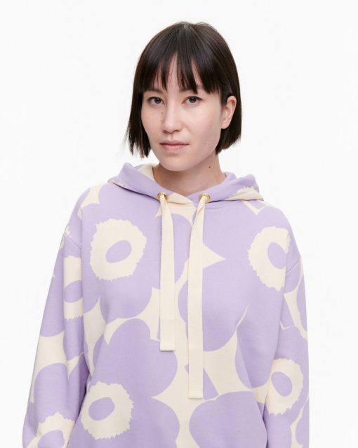 Marimekko Niittyhopea Unikko Hoodie Lilac