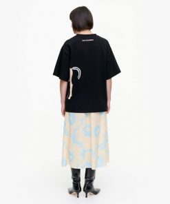 Marimekko Helmihopea Musta Tamma T-shirt Black