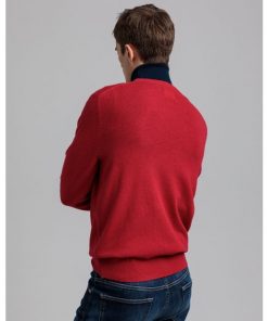 Gant Superfine Lambswool Crew Neck Jumper Bright Red