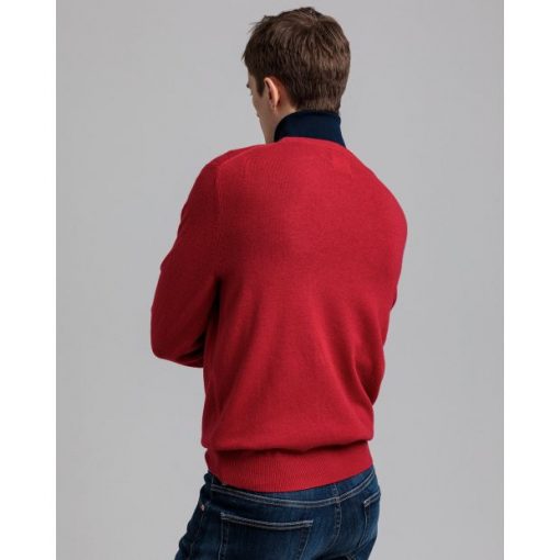 Gant Superfine Lambswool Crew Neck Jumper Bright Red