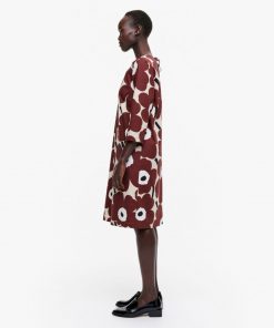 Marimekko Havaittu Pieni Unikko Dress Brown