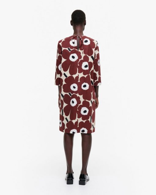 Marimekko Havaittu Pieni Unikko Dress Brown