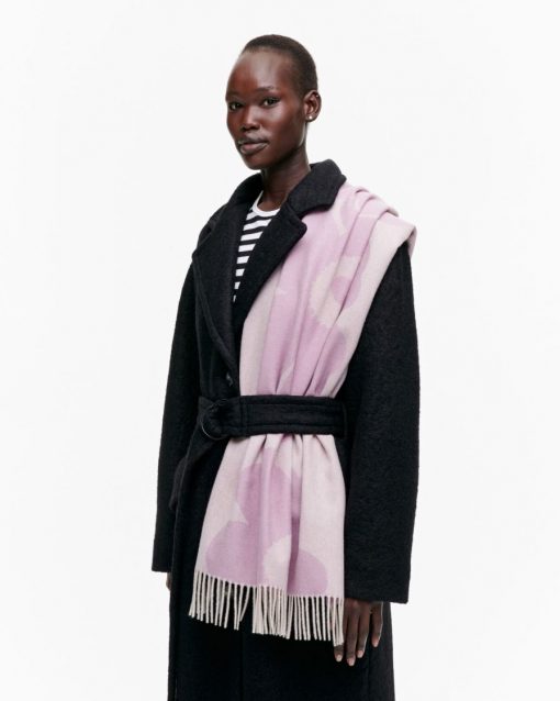 Marimekko Sue Jacquard Juhla-Unikko Scarf Lilac