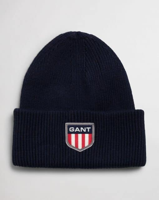 Gant Retro Shield Beanie Evening Blue