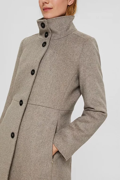 Esprit Coat Taupe Melange
