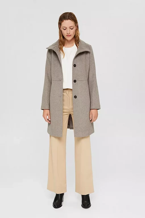 Esprit Coat Taupe Melange