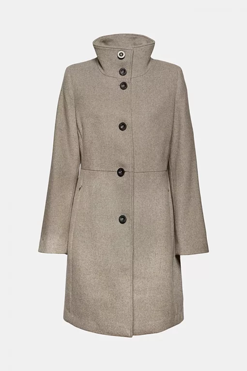 Esprit Coat Taupe Melange