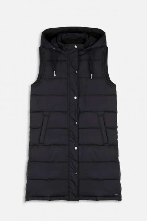 Rino & Pelle Hooded Waistcoat Black