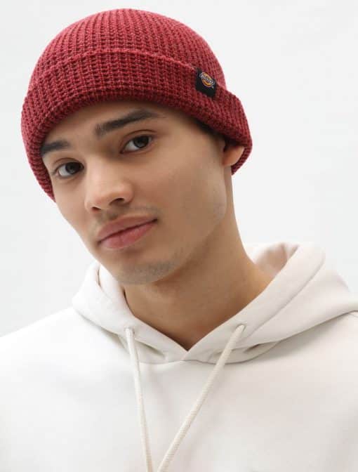Dickies Woodworth Waffle Beanie Biking Red