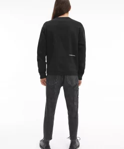 Calvin Klein Organic Cotton Logo Sweatshirt Black