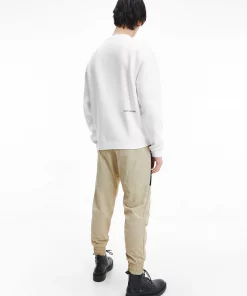 Calvin Klein Organic Cotton Logo Sweatshirt White
