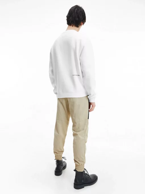 Calvin Klein Organic Cotton Logo Sweatshirt White