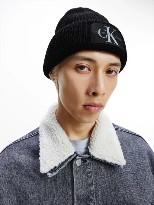 Calvin Klein Monogram Beanie Black