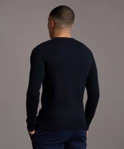 Lyle & Scott Cotton Merino Crew Jumper Dark Navy