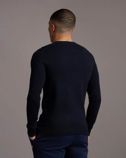 Lyle & Scott Cotton Merino Crew Jumper Dark Navy