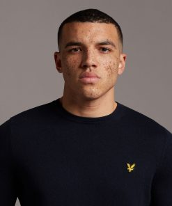 Lyle & Scott Cotton Merino Crew Jumper Dark Navy