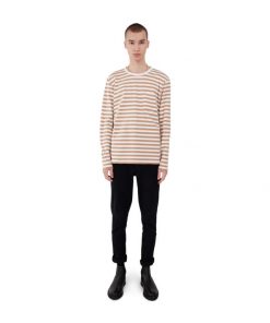 Makia Verkstad Longsleeve Men Camel/White