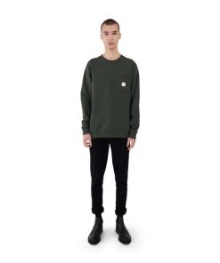 Makia Square Pocket Sweatshirt Dark Green
