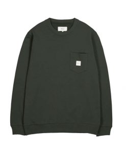 Makia Square Pocket Sweatshirt Dark Green