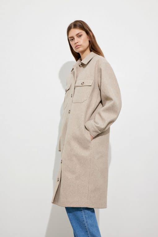 Envii Enamelie Jacket Dark Beige Melange