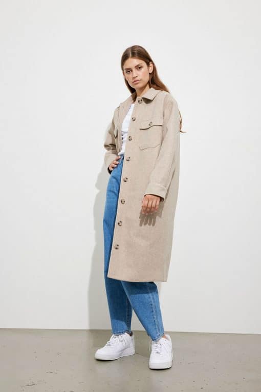 Envii Enamelie Jacket Dark Beige Melange