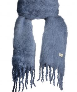 Buy Balmuir Aurora Kid Mohair Scarf Stormy Blue