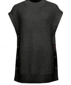 STI Riia Long Knit Vest Black