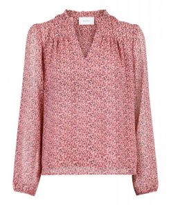 Neo Noir Bisa Soft Graphic Blouse Rose