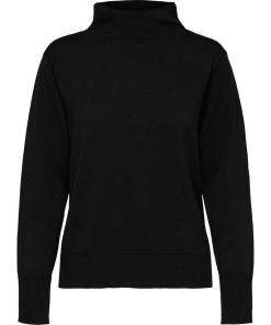 Selected Femme Sandra Merino Wool Jumper Black