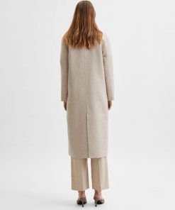 Selected Femme Tama Long Wool Coat Beige
