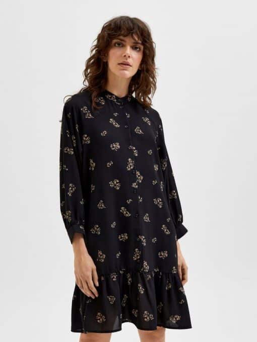 Selected Femme Margunn Short Dress Black