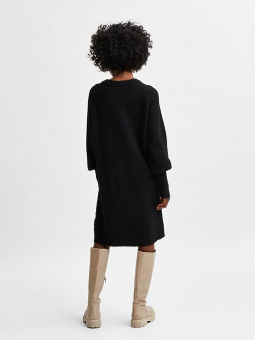 Selected Femme Lulu Knit Dress Black