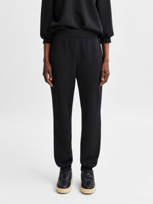 Selected Femme Tenny High Waist Sweat Pant Black