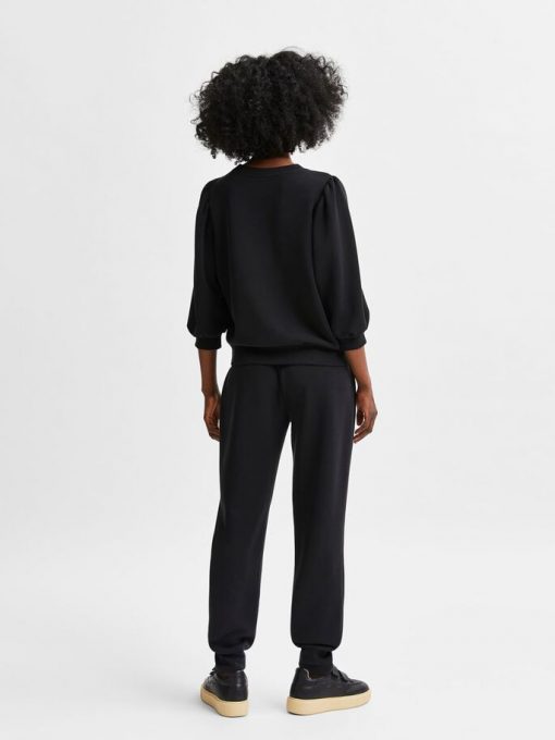 Selected Femme Tenny High Waist Sweat Pant Black