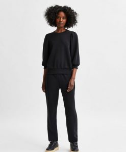 Selected Femme Tenny High Waist Sweat Pant Black