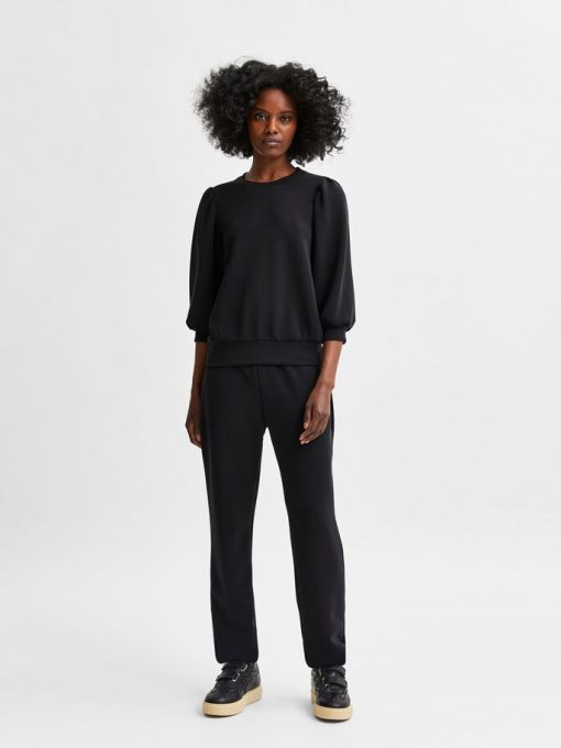 Selected Femme Tenny High Waist Sweat Pant Black