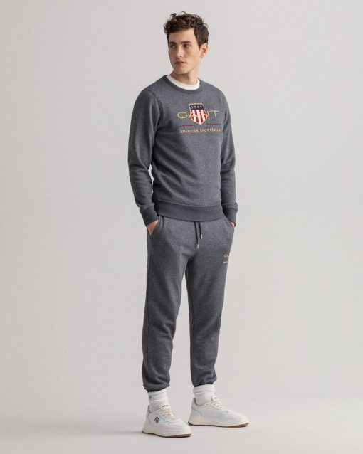 Gant Archive Shield C-Neck Antracite Melange
