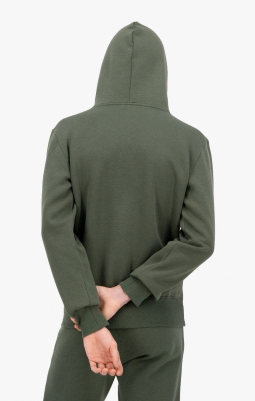 Champion Script Logo Hoodie Forest Green