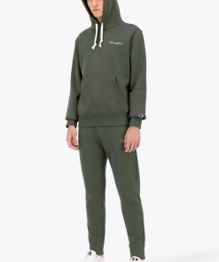 Champion Script Logo Hoodie Forest Green