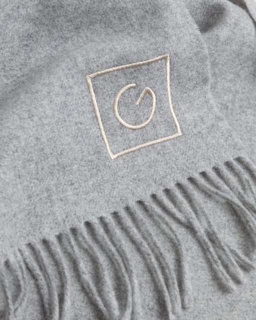 Gant Woman G Wool Scarf Light Grey Melange