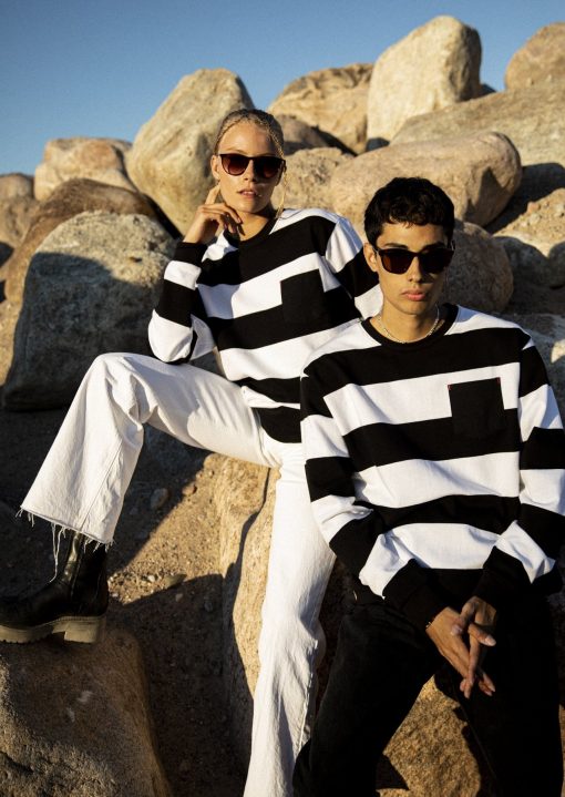 Billebeino Striped Sweatshirt White/Black